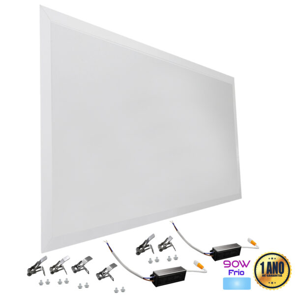 Painel Led 62x122 90W Embutir Retangular Luminária - Image 3