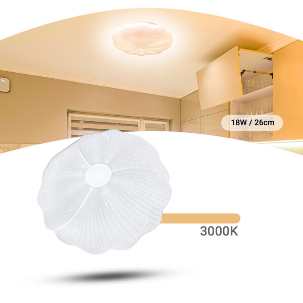 Plafon Led de Teto 26cm c/forma de Flor 18w - Image 22