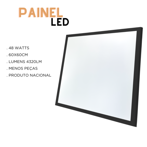 Luminária Painel Led 60x60 48w Sobrepor Quadrado - Image 4