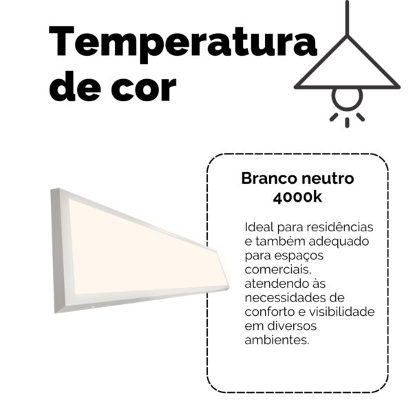 Painel Led 30x120 48w Sobrepor Retangular Luminária - Image 9