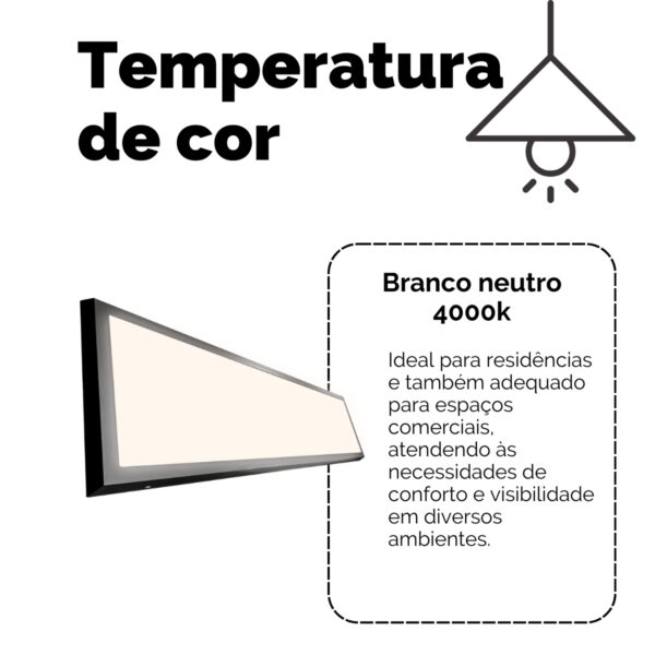 Painel Led 30x120 48w Sobrepor Retangular Luminária - Image 10