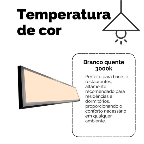 Painel Led 30x120 48w Sobrepor Retangular Luminária - Image 8
