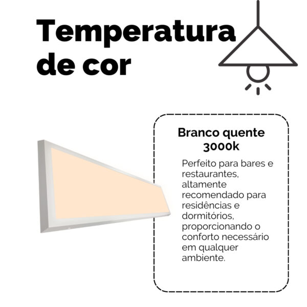 Painel Led 30x120 48w Sobrepor Retangular Luminária - Image 7