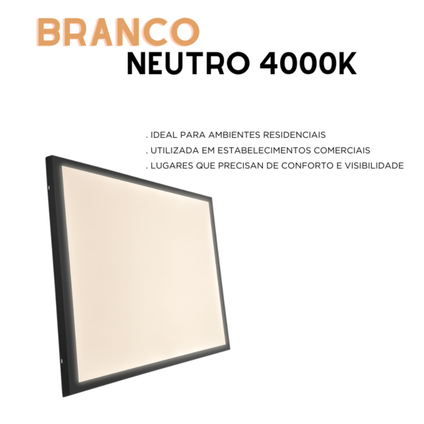 Luminária Painel Led 60x60 48w Sobrepor Quadrado - Image 9